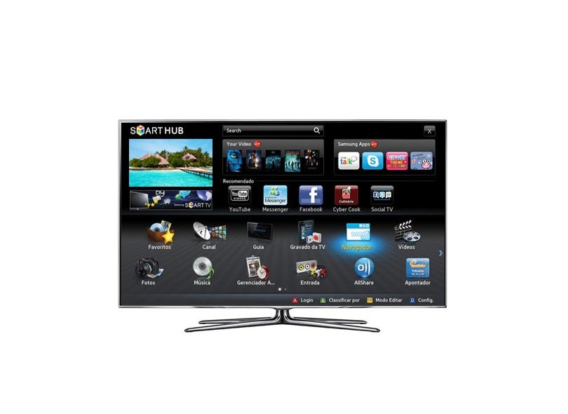 TELA DISPLAY 40" Samsung Série 8 3D Full HD 4 HDMI UN40C8000XM - Imagem 2
